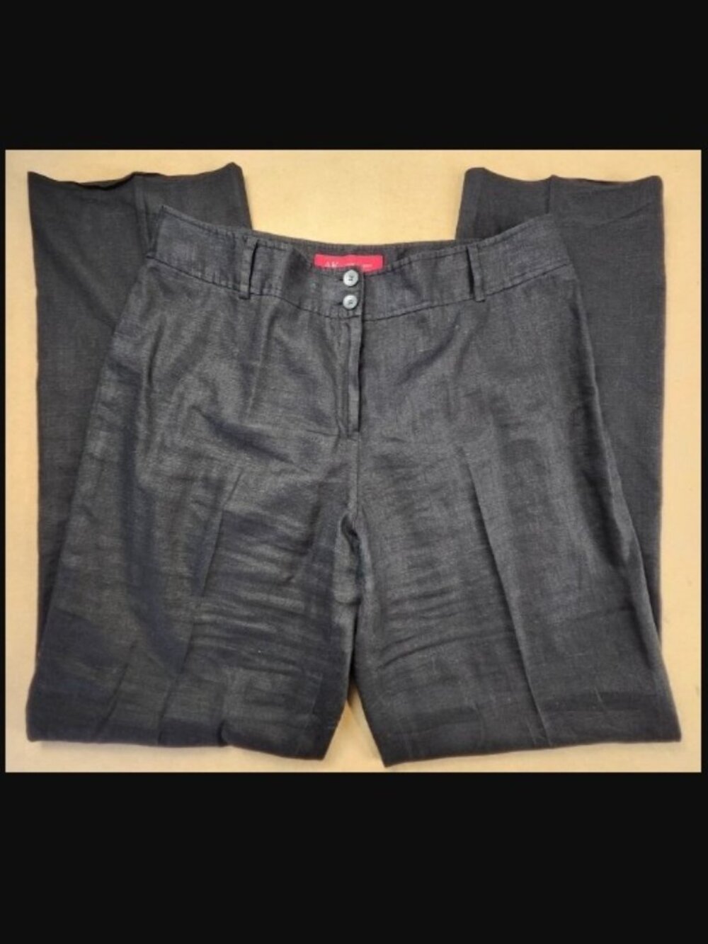 Anne Klein Black Linen Pants Wide Leg size 10